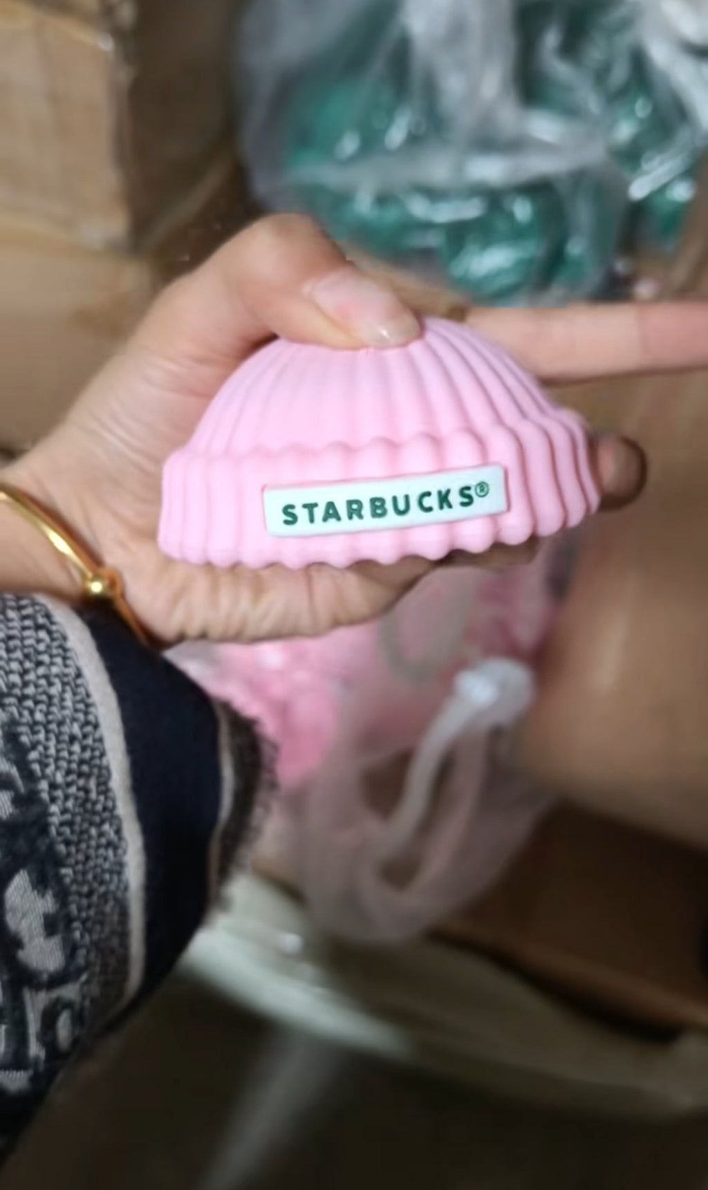 Starbucks Pink Hat/Straw Only