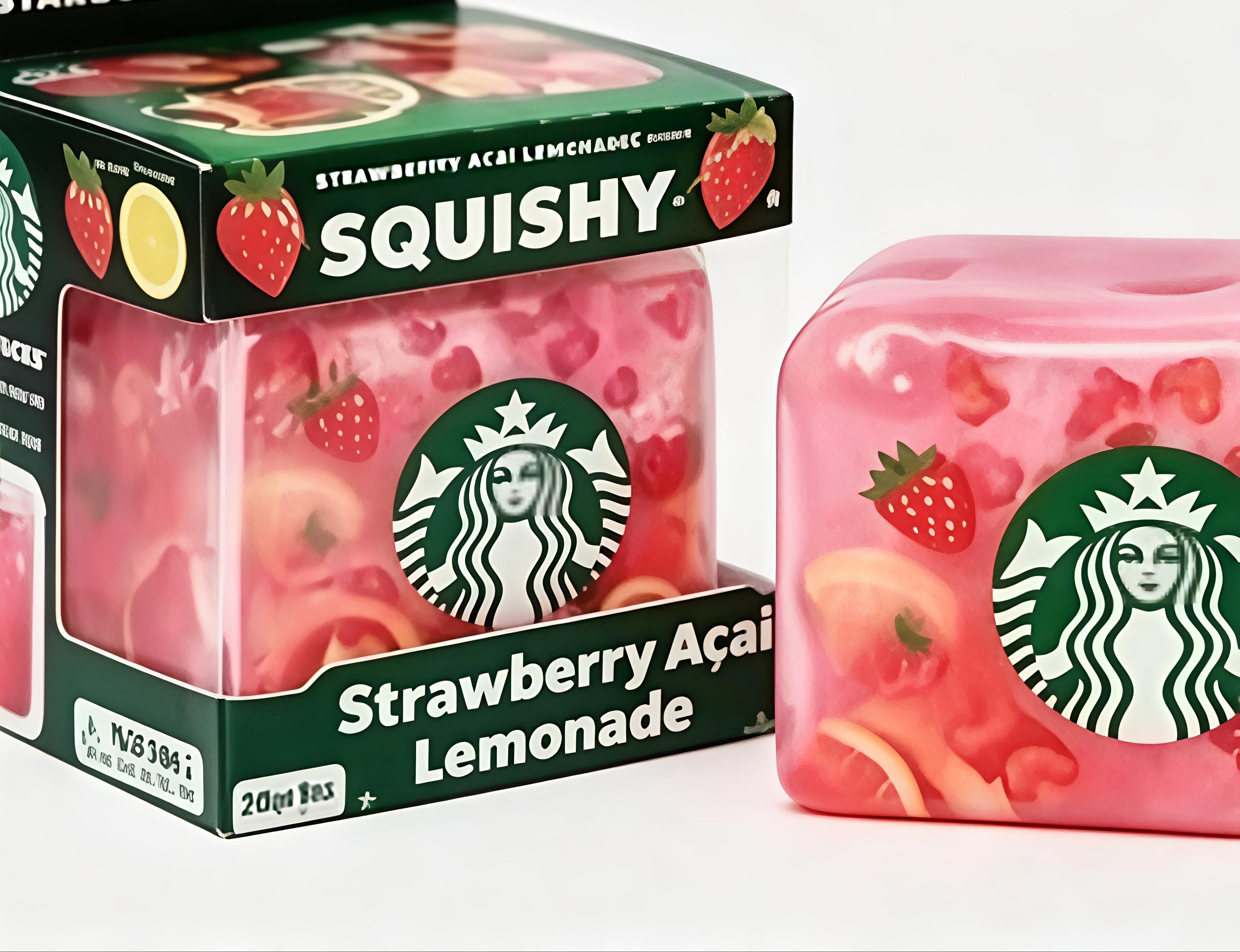Starbucks Squishy - Strawberry Acai Lemonade (In Stock)