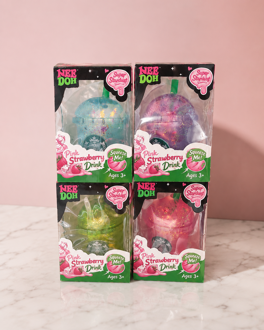 SET of 4 Squishy Drinks