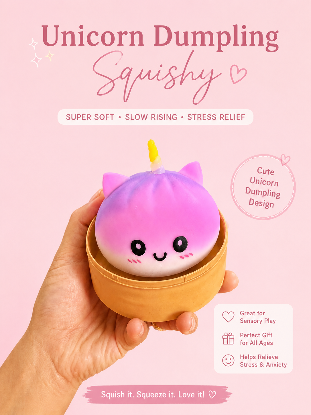 Unicorn Dumpling Squishy