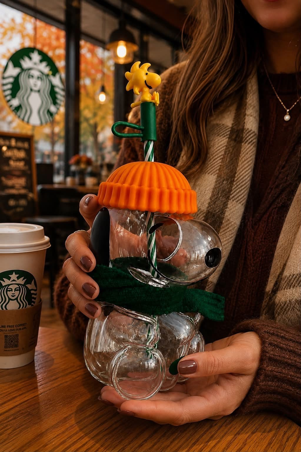 Peanuts x Starbucks Snoopy Glass Cup