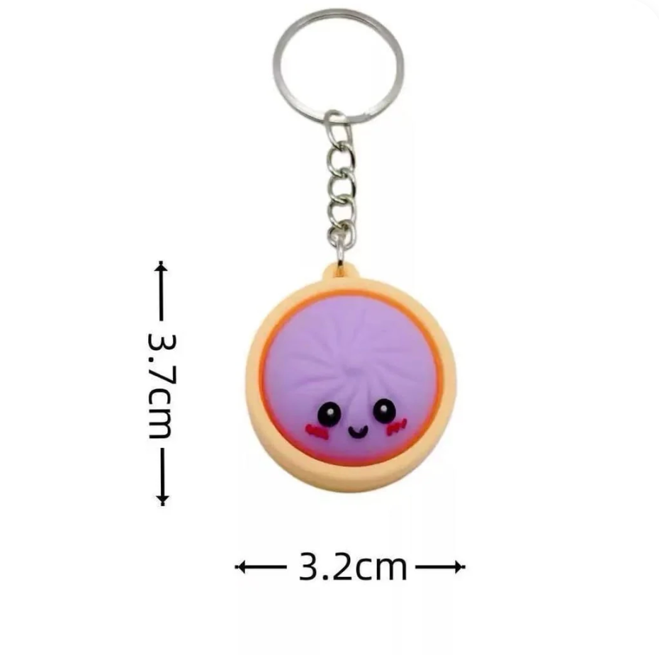 Dumpling Clicker Fidget Keychain