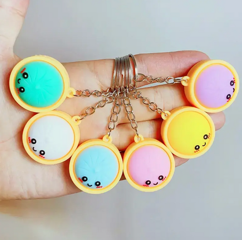 Dumpling Clicker Fidget Keychain