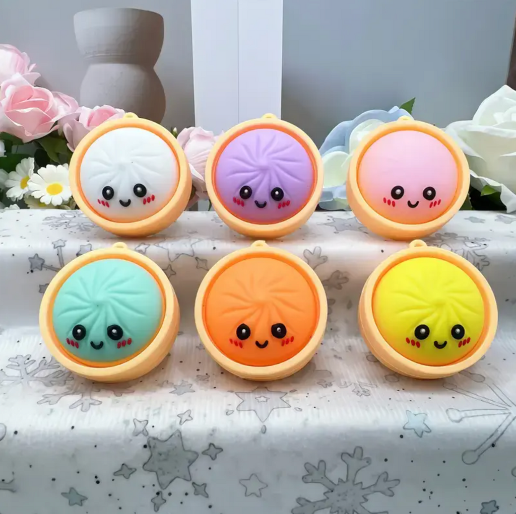 Dumpling Clicker Fidget Keychain