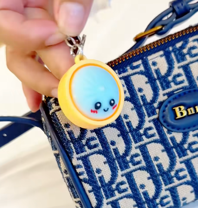 Dumpling Clicker Fidget Keychain